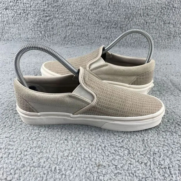 VANS SNEAKERS Classic Slip-On Suede Taupe‎ Embossed - Picture 9 of 12